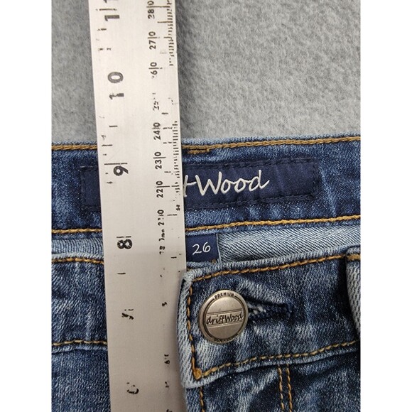 Driftwood Jeans Womens 27x28 Skinny  Marilyn Blue Stretch Mid Rise Stretch Boho - Picture 8 of 14